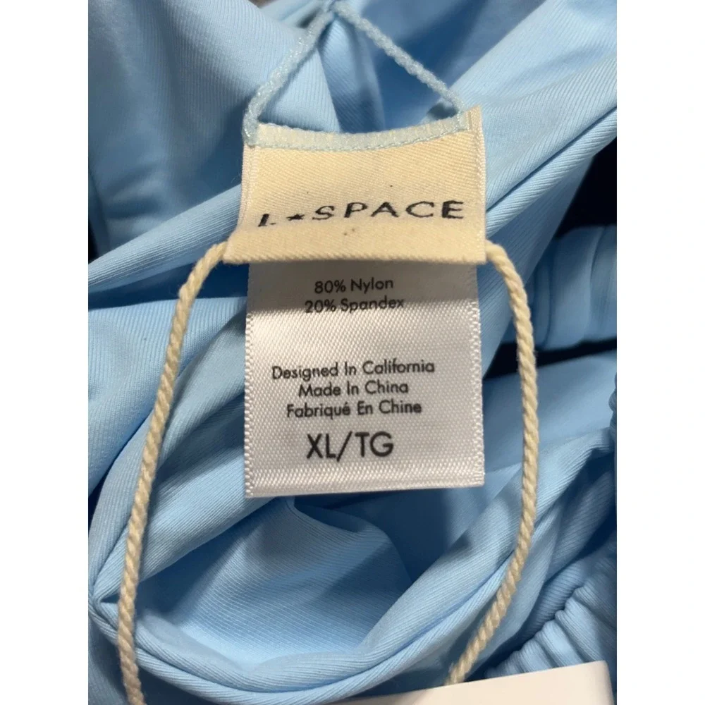 L*Space Robyn Bottom Tanga Sky Blue Bikini Swim Bottom LSROG24 Mens X-Large NEW